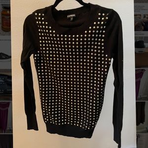 Express sweatshirt - black with gold rivets